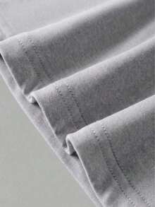 Blusa de manga corta y cuello redondo casual y elegante, adecuada para uso diario, ir al trabajo y salir, primavera/verano - Gris Claro - Ver 9