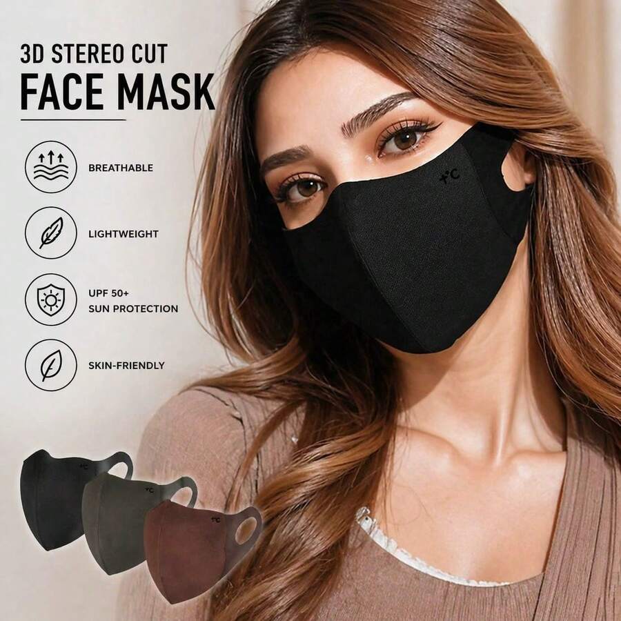 Maillard 3D Stereo Sun Protection Face Mask, UV Protection, Loose Ear Straps, Lightweight & Breathable, Suitable For Daily Wear And Outdoor Activities. Limited Time Special Offer! Comfortable Breathable Reusable Sun Protection Mask, UV Protection, Skin-Friendly Material, Comfortable All-Day Wear. Sun Protection Essentials In Summer