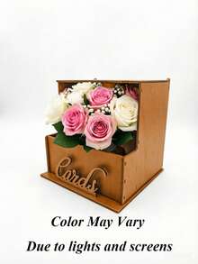 White Wedding Card Box, Baby Shower Graduation Ceremony Card Storage Box, Desktop Decor - One-size - View 8
