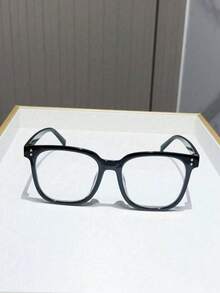 1/3 أزواج نظارات يومية بإطار مربع، تصميم موحد الجنسين، أسلوب جامعي، مناسب للوجه - متعدد الألوان - مشاهدة 5