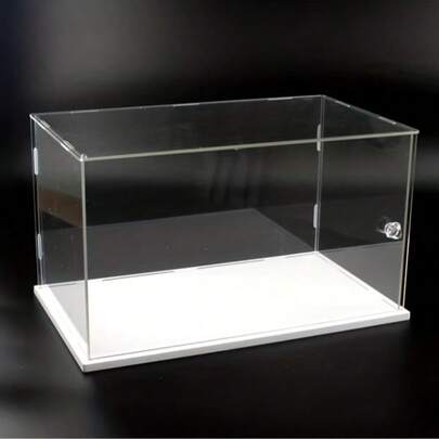 1 pieza Elegante gabinete de exhibición de acrílico transparente - Solución de almacenamiento a prueba de polvo y multiusos - Ideal para la decoración del hogar y la oficina