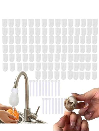 35/24/11/5/1pc New Faucet Filter Screens, Thickened Reusable Faucet Filter Cotton, Anti-Splash Filter For Tap Water, Suitable For Kitchen & Bathroom, Filters Sediment, Rust, Impurities, Universal Design, Essential Home, Kitchen & Travel Item