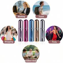Refillable Perfume Portable Atomizer Bottle 5PCS Travel Size Refillable Refill Bottle 5 Ml With Travel And Outgoing Bag - Mặc định - Xem 7