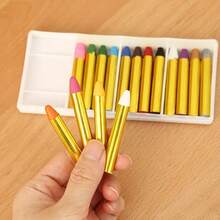 16 Colors Washable Face Painting Crayons, Easy To Apply Face Painting Sticks Suitable For Party And Holiday Makeup - Multicolor - View 6