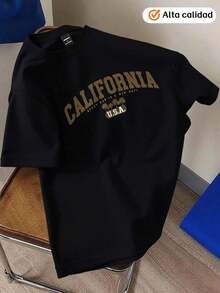 Summer Crew Neck T-Shirts Gym Leisure Vacation High Quality Shirts Fashion Prints Y2K Clothing Festival Sweatshirt Sets Gifts Local Mexico - 黑色 - 查看 1