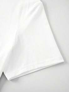 Men's Short-Sleeved T-Shirt With Crew Neck And Dreamcatcher Print, Emo Style - 白色 - 查看 5