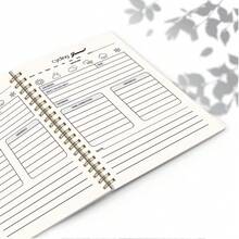 Caderno espiral A5 com a frase "Andar de bicicleta está no meu DNA", design vintage, encadernação em espiral, com páginas internas, ideal para reuniões de escritório, anotações em sala de aula, agendas portáteis, diários, ótimo presente para profissionais. - DNA cíclico - Ver 2