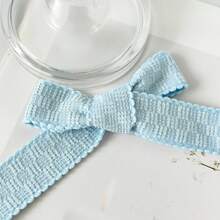 2 Yards 2026 New Dark Pattern Flocked Plaid Ribbon, Edge Crafting Ribbon, Bouquet Decoration Satin Ribbon, Suitable For Handmade Bouquets, Gift Wrapping, Party Decoration, Floral Design, Gift Ribbon, Event Decoration, Floral Ribbon - Blue - View 1