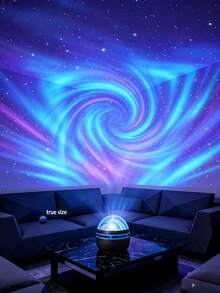 Galaxy & Starry Sky LED Projector Lamp - Rotating Galaxy & Nebula Projection Light, 7-Color Gradient Ambient Lamp, Suitable For Bedroom, Party And Gaming Room - Xingxuan - View 10