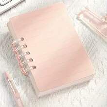 Random Color A7 Spiral Notebook - Light Candy Color, 86 Thick Pages, Portable Pocket Size, Elastic Closure, Minimalist Design, Suitable For Office, School, Travel And Holiday Gifts (Halloween, Thanksgiving, Christmas), Learning Supplies | Diary | Spiral Bound Notepad - Multicolor - View 3