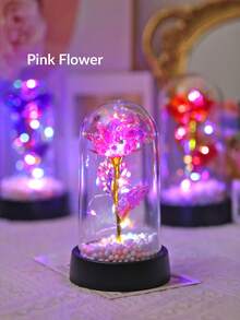 1 pièce Rose artificielle dorée (avec perles en mousse) Veilleuse, Décoration de maison, Convient pour la décoration de mariage, la décoration de fête, la décoration d'anniversaire, cadeau d'anniversaire, cadeau de fête des mères (multicolore), décoration de mariage, décoration d'anniversaire, décoration de veilleuse - Fleurs en feuille d'or - Voir 13