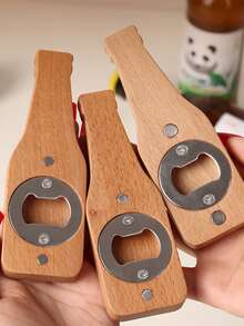 Creative Wooden Magnetic Bottle Opener, Convenient Portable Design - Multicolor - View 9