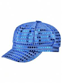 1/2pcs D EXCEED 70s Style Sequin Rhinestone Hat, Women's Party Dance Hat, Disco Daily Wear, Birthday Ball, Ballroom Stage Performance Carnival Accessory - Multicolor - View 10