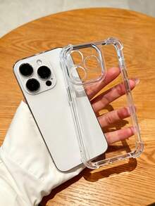 2pcs - Transparent Minimalist Soft Phone Case Compatible With IPhone 17 Pro Max, 16, 15, 14 And 13 Series - Clear - View 3