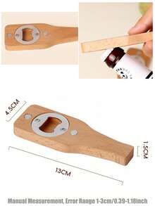 Creative Wooden Magnetic Bottle Opener, Convenient Portable Design - Multicolor - View 7
