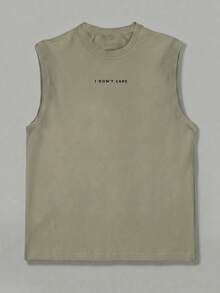 GRDR Men's Summer Casual Sleeveless Round Neck Tank Top - Mint Green - View 5