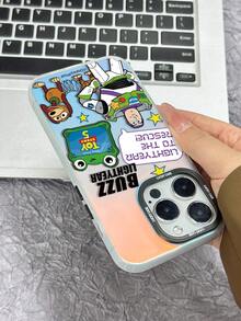 Disney Buzz Lightyear Phone Case for iPhone17ProMax, 16 Plus, 17 Pro, 16, 15, 14, 13 Pro, 11, 12, XS Max, XR, simple and stylish printed protective case. - 透白色 - 查看 2