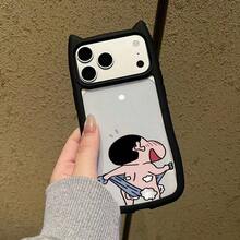 スマホケース猫耳フレームクリアケースキュートデザインガールズスマホカバー耐衝撃傷防止猫耳夏らしい苹果17proMax/17pro/17/11/12/13/14/15/15Pro/15PluS/15ProMax/16/16Pro/16PluS/16ProMax/韓国系/大人女子誕生日ギフトかわいいプレゼント - 蓝色 - チェックする 2