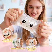 2 Pack Glitter Dumpling Squishies Set, 6Pcs Soft Slow Rebound Dumpling Squeeze Toy With Simulated Steamer Box, Realistic Food-Shaped Moldable TPR Fidget Toy, Sparkly Glitter Sensory Decompression Gadget For Anxiety Relief & Emotional Venting; Palm-Sized Portable Desktop Decor For Home, Office & Classroom, Durable Reusable Skin-Friendly All-Age Squishies For Kids, Teens And Adults, Novelty Party Favors, Easter Egg Fillers, Christmas Stocking Stuffers And Surprise Gift Box Inserts, Fun Interactive Pretend Play Prop, Ideal Holiday And Daily Leisure Gift To Soothe Irritable Mood, Relieve Mental Fatigue And Ease Daily Tension - 餃子+蒸籠 - 查看 3