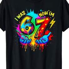 Printed T-Shirt For Men And Women - 黑色 - 查看 1