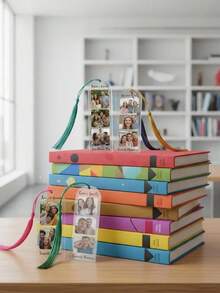 Customized Acrylic Bookmarks With Photos, Personalized Gifts For Book Lovers, Tasseled Bookmarks, Customized Photo Acrylic Bookmarks, Best Friend Gifts - Multicolor 1 - View 3