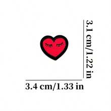 7 buc patch-uri brodate cu desene animate cu dragoste roșie, patch-uri termoadezive, insigne decorative, potrivite pentru îmbrăcăminte și accesorii DIY, patch-uri decorative cu elemente de călătorie, patch-uri termoadezive - C - Vizualizare 3