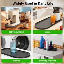 A Silicone Mat For Coffee Machines, A Non-Slip Mat For Juicers, A Coffee Machine Tray With Raised Edges, A Protective Mat For Kitchen Appliances, Effectively Safeguarding The Countertop From Scratches, A Countertop Protection Mat - Multicolor - View 9