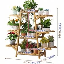 1个阳台花架,室内多肉植物和藤蔓植物盆栽架,现代多层落地式客厅收纳架 - A - 查看 5