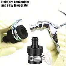 2pcs Universal Faucet Adapter, Suitable For Car Washing And Garden Irrigation, Quick Connect Plastic Hose Connector, Reinforced Quick Coupling, European And American Standard Threads - View 7