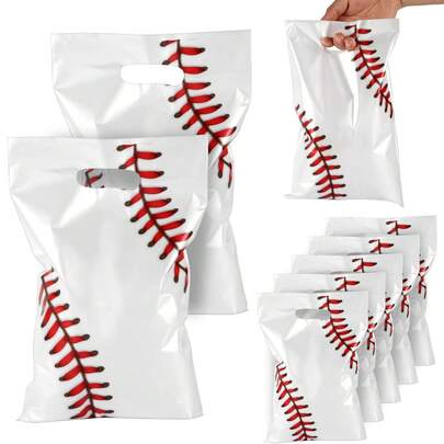 50pcs Baseball Party Gift Bags, Baseball Goodie Bags Favors Sport Theme Party Favor Practical Gift Bag For Birthday Presents Packing Candy Snack Goodie Storage