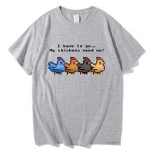 Camiseta  "Tengo que ir, mis gallinas me necesitan" para hombre/mujer, ropa Harajuku, camiseta unisex de algodón, camisetas con estampado gráfico. - 5 - Ver 10