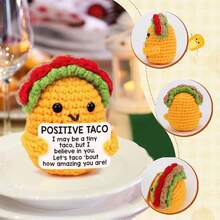 This Soft Handmade Crocheted Mexican Tortilla Can Bring Us Smiles, Happiness And Encouragement. It Is A Happy Companion That Can Help Improve Your Mood And Spread Smiles. It Makes A Wonderful Birthday Gift For Adults, Girls, Boys, Teens And Children. - Multicolor - View 6