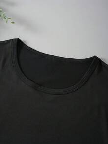 Camiseta estampada para mujer con diseño de Jesús cruzando la veracidad y el amor, ropa casual de verano, manga corta, tela suave y cómoda. - Negro - Ver 5