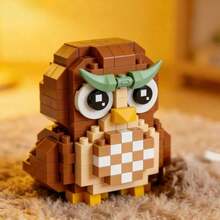 8pcs Micro Particle Building Blocks Cute Animal Theme Toy Series, Adorable Corgi, Owl, Dolphin, Rabbit, Cat And More Animals, DIY Creative Assembly Educational Combination, Suitable For Window Decoration, Living Room Decor, Birthday Holiday/Friend Gift, Parent-Child Interaction To Accompany Child Growth. - Multicolor - View 12