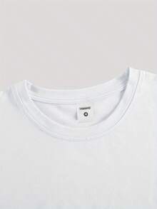 Camiseta de manga corta cuello redondo playeras de hombre estampado calaveras góticas cómoda versátil ideal para entrenamientos al aire libre uso diario verano primavera nacional envio - Blanco - Ver 3