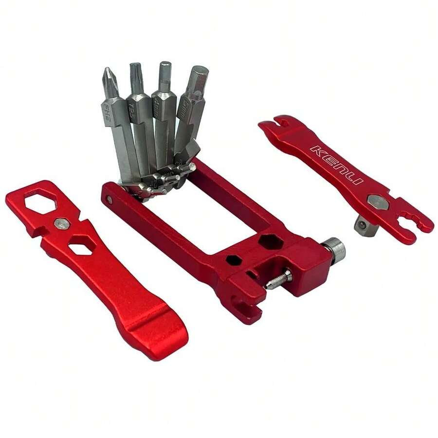 Kenli 8-Function Multi-Tool Bike Tool With Wrenches - Black - View 1