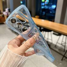 波浪边闪粉手机壳，TPU轻薄透明防震手机壳，兼容三星Galaxy A56/A17、S24 Ultra/S24 Plus/S24、S23 Ultra/S23 Plus/S23、S22 Ultra/S22 Plus/S22、S21 Ultra/S21 Plus/S21 FE/S23 FE/S20 FE、17/16E/15/14/13/12/11/X/XS Max/XR/Pro Plus，国际版 - 粉色 - 查看 6
