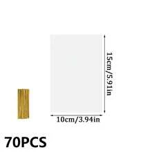 35/70 túi bóng kính kèm dây buộc xoắn vàng, túi nhựa OPP trong suốt dùng để trưng bày quà tặng, quà lưu niệm tiệc tùng, quà cưới và quà sinh nhật. - Xem 15