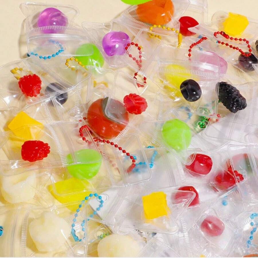 5Pcs Fruit Pinch Music, Q Play Soft Waxy Non-Stick Hands For A Long Time Without Deformation, Office Decompression With Small Toys, Decompression Between Classes, Playing With Soft Toys Cute. - Multicolor - View 1