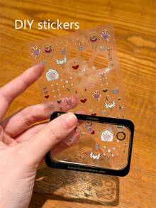 Miếng dán DIY hình vòng cổ, miếng dán bảo vệ ống kính, tương thích với Apple 17 Pro Max/17 Pro, miếng dán bảo vệ ống kính, tương thích với ốp lưng trong suốt toàn màn hình Apple 17 Pro, kèm miếng dán bảo vệ màn hình và camera sau bằng kính cường lực. - Tự làm vòng cổ dán sticker + miếng dán bảo vệ ống kính - Xem 3