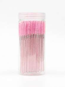 100/50/10pcs Crystal Pink Eyelash Brushes, Mascara Brushes With Storage Box, Bendable Eyebrow Brushes, Eyelash Extension Brushes, Eyebrow Brushes, Castor Oil Brushes, Eyebrow Brushes, Eyeshadow Brushes, Spiral Brushes - Multicolor - View 12