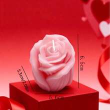 1pc Rose Shaped Scented Candle, Smokeless Candle For Home Decor, Room Decor, Bedroom, Party, Dining Table, Kitchen, Romantic, Party, Candlelight, Gift Candle, Holiday Decoration - 1PC - View 9
