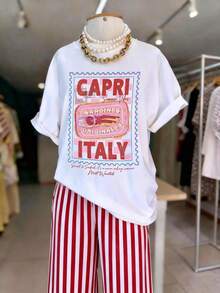 Camiseta de manga corta con cuello redondo para mujer, sin esfuerzo, con tela de alta elasticidad, estilo casual rosa-vintage, estilo urbano, unisex, holgada, de algodón, con cuello redondo. Blusas para mujer. blusas.blusas casuales para dama. - Blanco - Ver 1