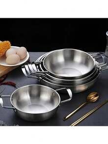 Stainless Steel Wok, Non-Stick Professional Frying Pan, Suitable For Cooking Pizza And Stir-Fry - Dishwasher , Compatible With All Stovetops - View 8