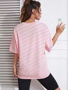Solid Color T-Shirt - Candy Pink 3 - View 2