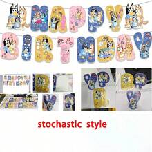 15pcs Cute Cartoon Bunting Banner, Birthday Party Decorations, Random Style - Multicolor - View 7