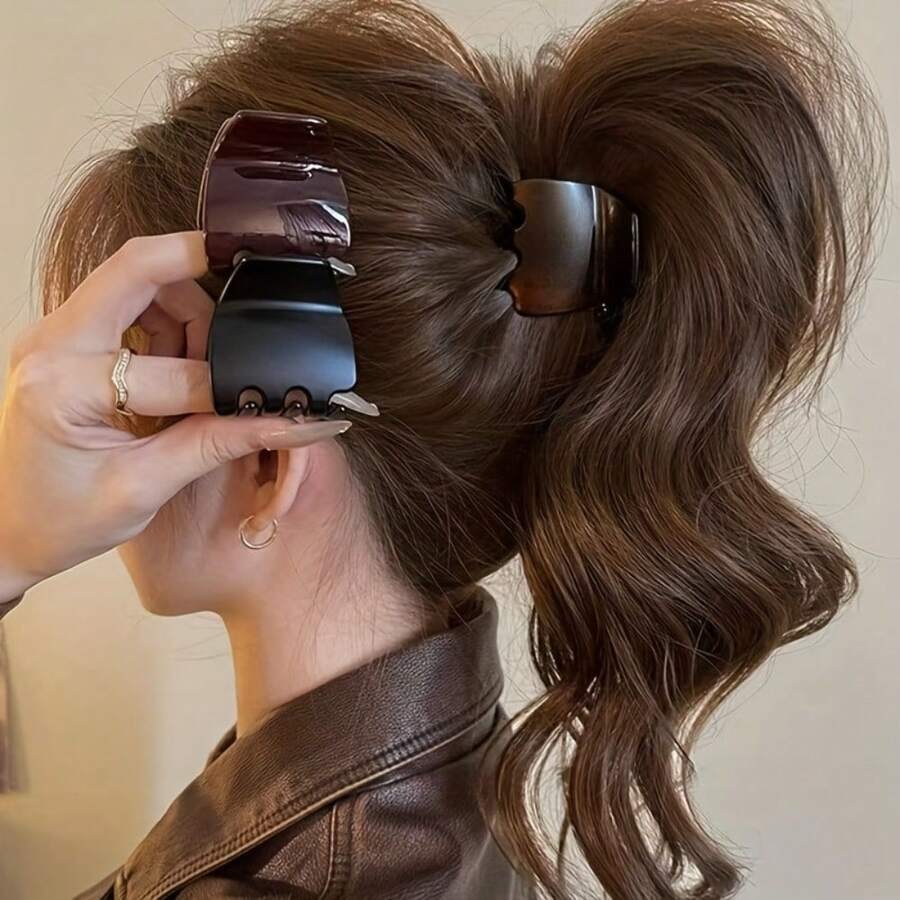 1pc Matte High Ponytail Hair Clip, Women's High-End 2025 New Nape Hair Accessory