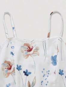 Women's Elegant Ditsy Floral Chiffon Dress With Shawl, 2 Pieces Set Spring Summer - Multicolor - View 9