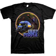 Deep Purple Space Trucking T-Shirt - Black - View 1