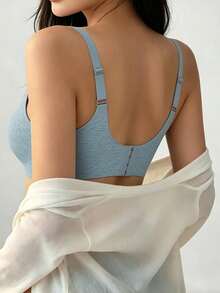 2pcs/Set Large Bust Minimizing Push-Up Bra For Women, Wire-Free Side-Bust Smoothing Anti-Sagging Full Coverage Adjustable Bra - Multicolor - View 2